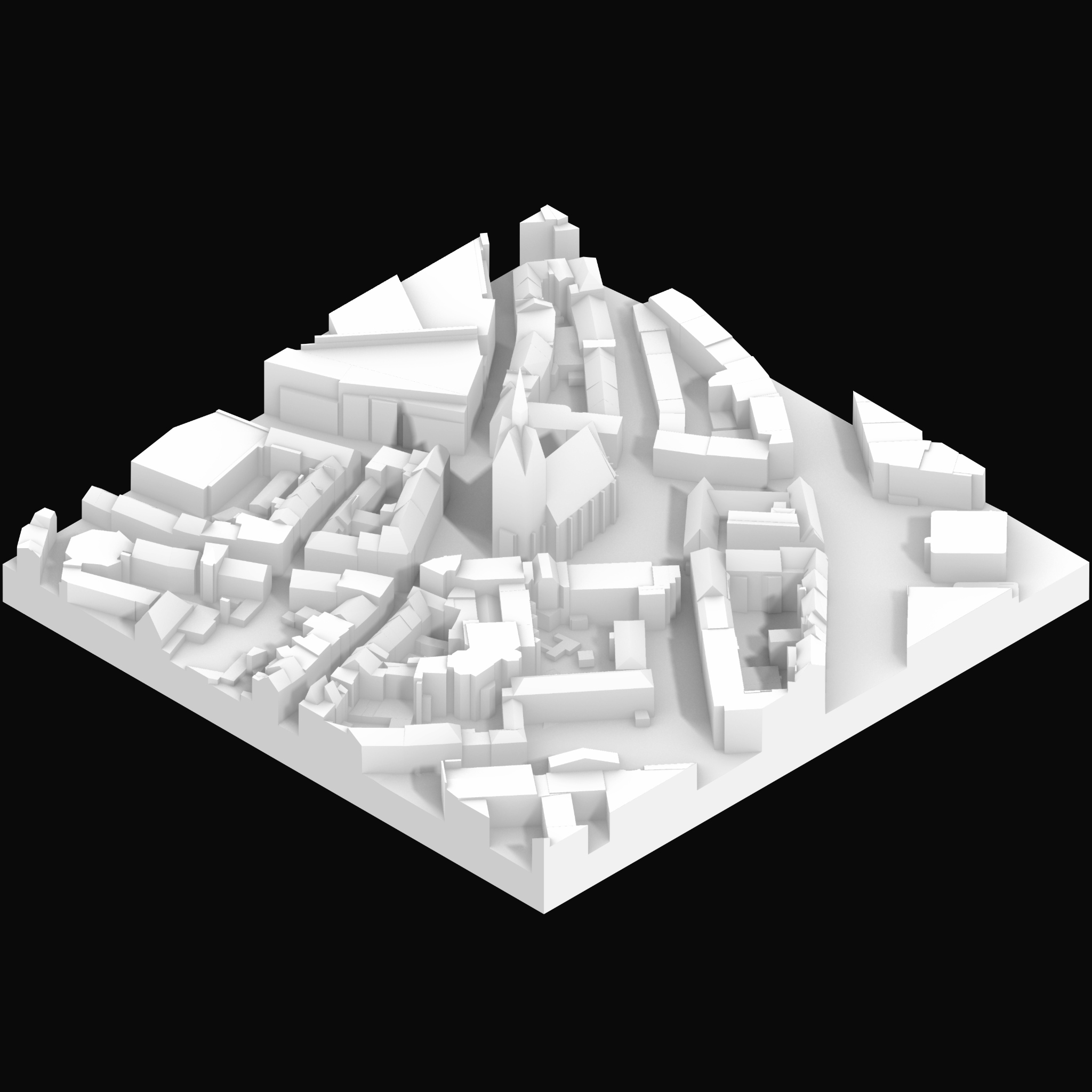 Beispiel eines 3D Gebäudemodells in weiß